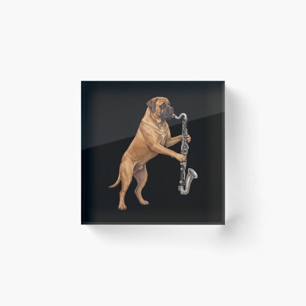 Item preview, Mastiff Playing Bass Clarinet Player Bass Clarinetist Dog Lover designed and sold by TerryConnells.