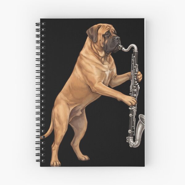 Item preview, Mastiff Playing Bass Clarinet Player Bass Clarinetist Dog Lover designed and sold by TerryConnells.