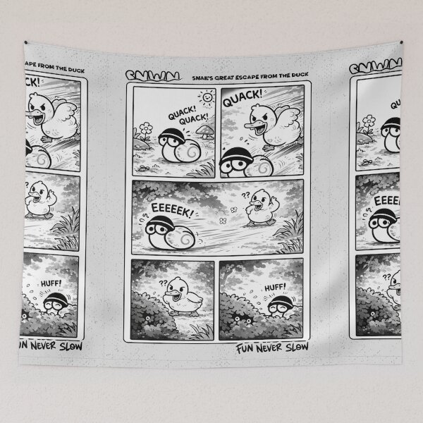 Item preview, Snail’s Great Escape From The Duck designed and sold by snewen.