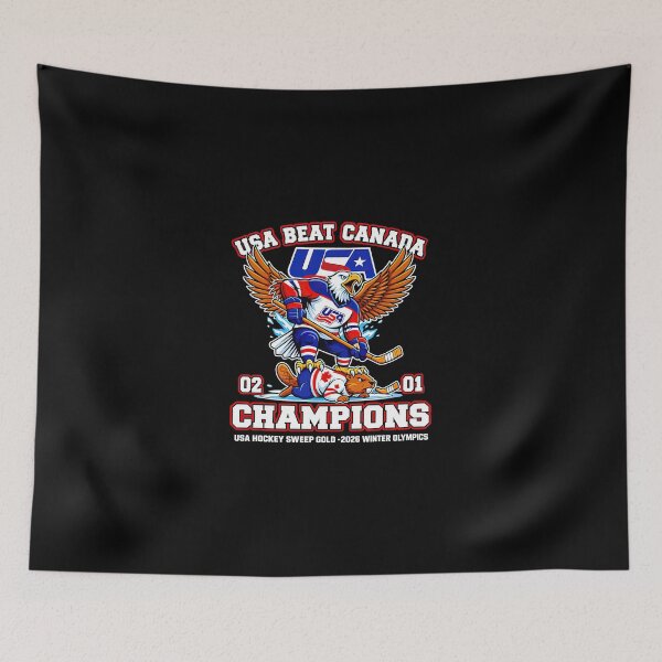 Item preview, USA beat Canada 2-1 Champions USA Hockey Sweep Gold 2026 Winter Olympics designed and sold by hargisnamocho.