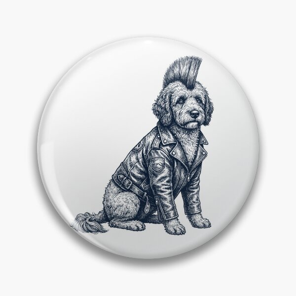 Item preview, Vintage Portuguese Water Dog Punk Mowhawk Dog Mom Dad designed and sold by DoodleTortle.