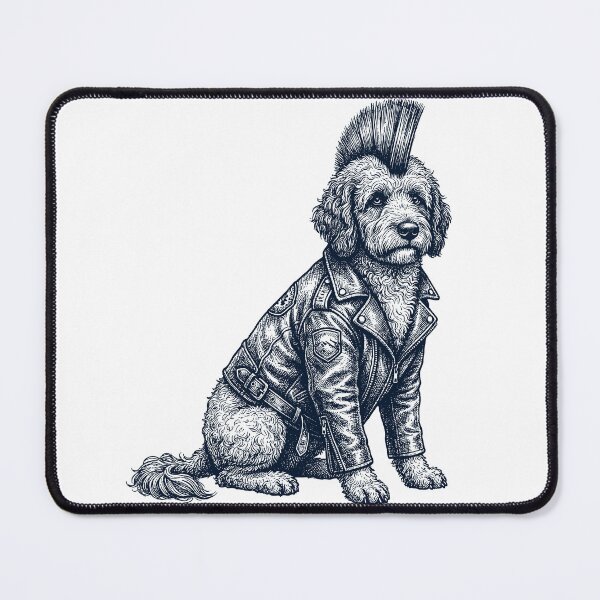 Item preview, Vintage Portuguese Water Dog Punk Mowhawk Dog Mom Dad designed and sold by DoodleTortle.