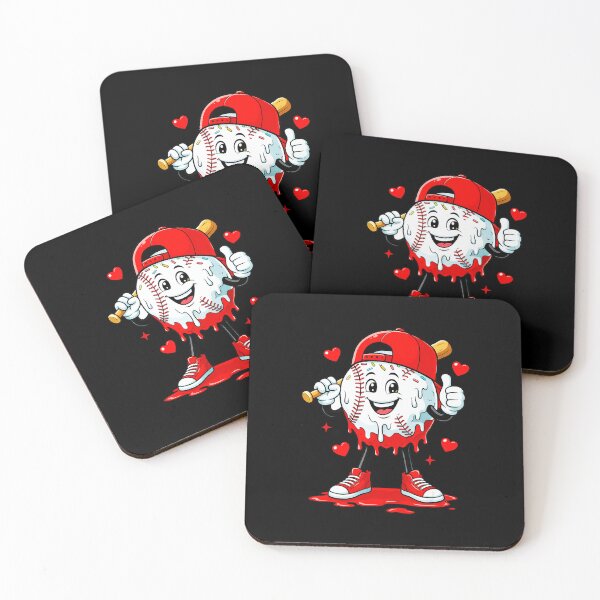Item preview, Drippy Baseball Heart Cartoon Funny Sports Character designed and sold by miaa-artistshop.