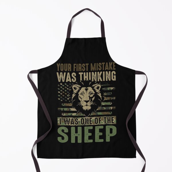 Item preview, Your First Mistake was Thinking I was One of The Sheep Lion Patriot quote designed and sold by Inspirational Messages .
