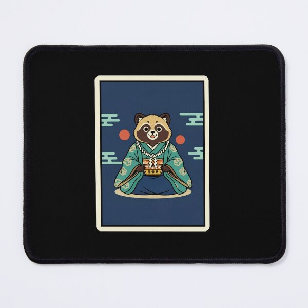 Item preview, Raccoon Kimono Zen Blue Japanese Calm Character designed and sold by JordynLadukeg65.