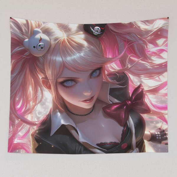 Item preview, Junko Enoshima Danganronpa Twin Tails School Uniform Chaos Queen designed and sold by 108Recordings.