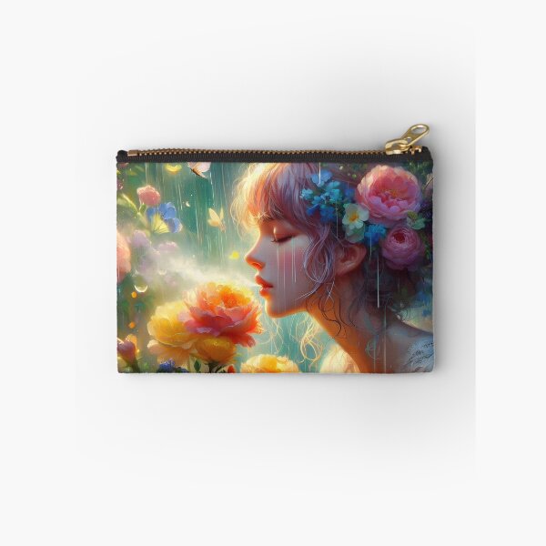 Item preview, Garden in the Downpour – A Floral Daydream Illustration designed and sold by EmeraldeaArt.