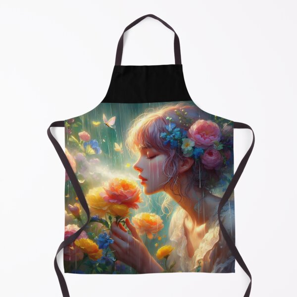 Item preview, Garden in the Downpour – A Floral Daydream Illustration designed and sold by EmeraldeaArt.