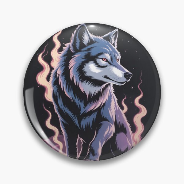 Item preview, Mystic Fire Spirit Wolf – Fantasy Animal Art designed and sold by myforestfog.