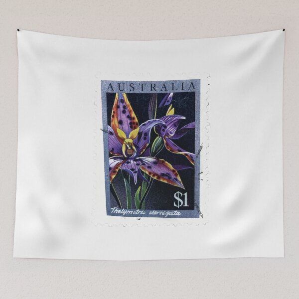 Item preview, Purple Flower Australia Vintage Postage Stamp designed and sold by red-amber65.