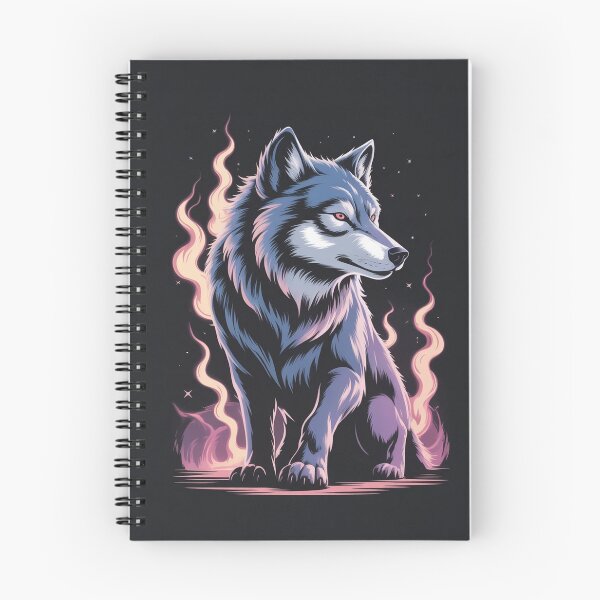 Item preview, Mystic Fire Spirit Wolf – Fantasy Animal Art designed and sold by myforestfog.