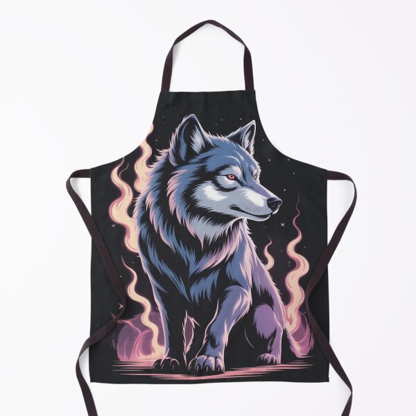 Item preview, Mystic Fire Spirit Wolf – Fantasy Animal Art designed and sold by myforestfog.