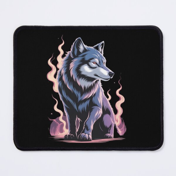 Item preview, Mystic Fire Spirit Wolf – Fantasy Animal Art designed and sold by myforestfog.