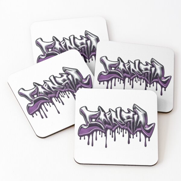 Item preview, Fancy Graffiti Chrome – Purple Drip Urban Street Art designed and sold by Cindralith.