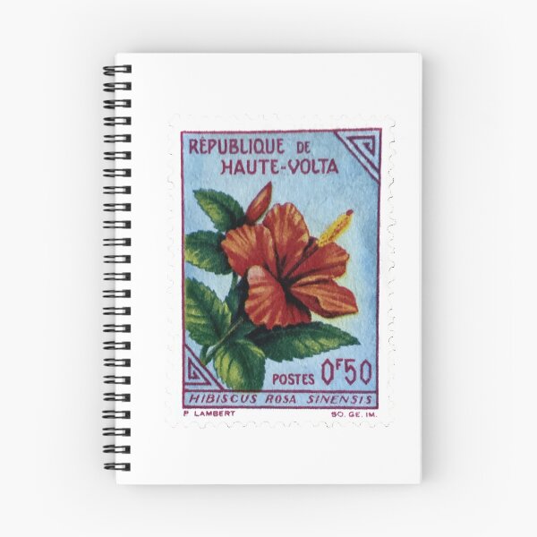 Item preview, Chinese Hibiscus Rosa Haute Volta Vintage Postage Stamp designed and sold by red-amber65.