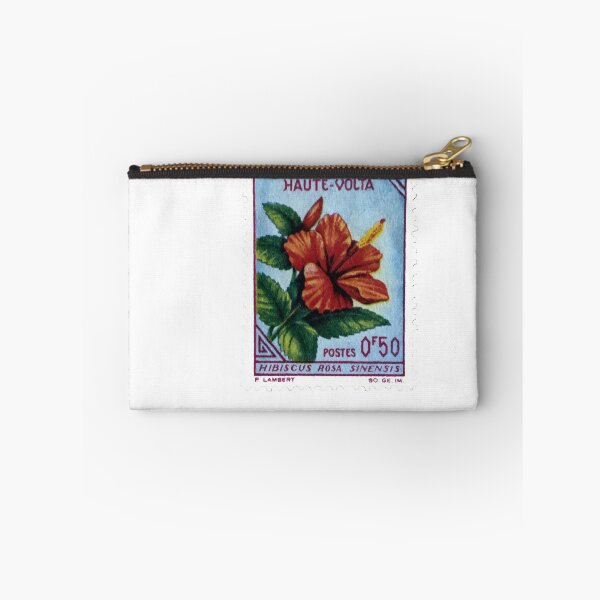 Item preview, Chinese Hibiscus Rosa Haute Volta Vintage Postage Stamp designed and sold by red-amber65.
