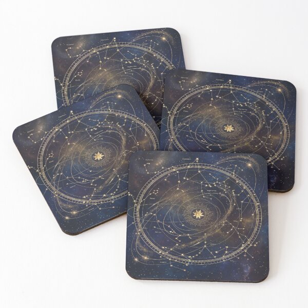 Item preview, Golden Zodiac Constellations in Space designed and sold by DeBrainstore.
