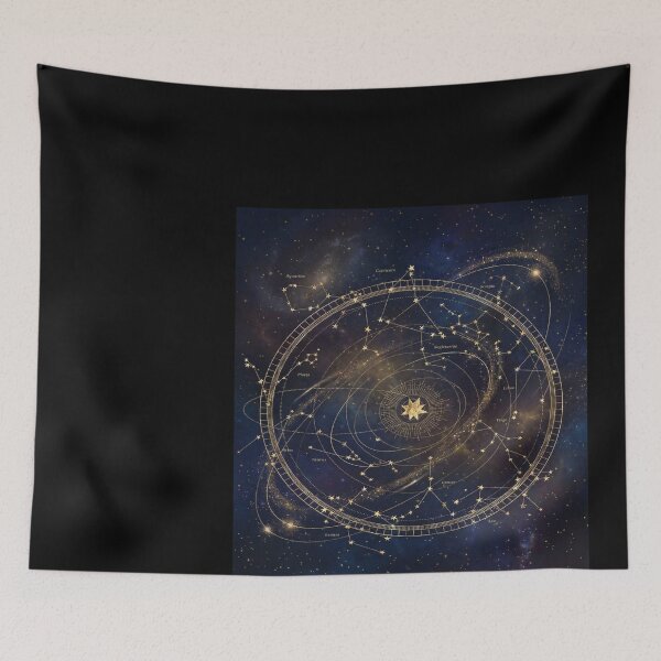 Item preview, Golden Zodiac Constellations in Space designed and sold by DeBrainstore.