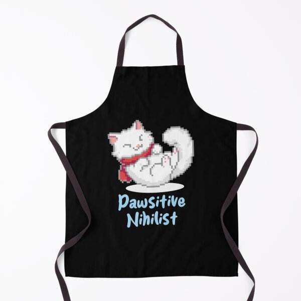Item preview, Pawsitive Nihilist Funny Pixel Cat Existential Hum designed and sold by TheMemeAtelier.