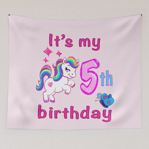 Item preview, It’s my 5th birthday Unicorn kids girls gift for the birthday girl. designed and sold by Artonmytee.