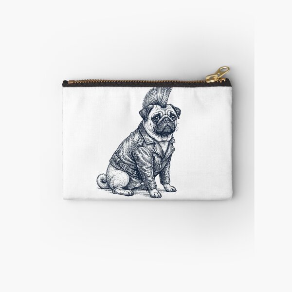 Item preview, Vintage Pug Punk Mowhawk Dog Mom Dad designed and sold by DoodleTortle.