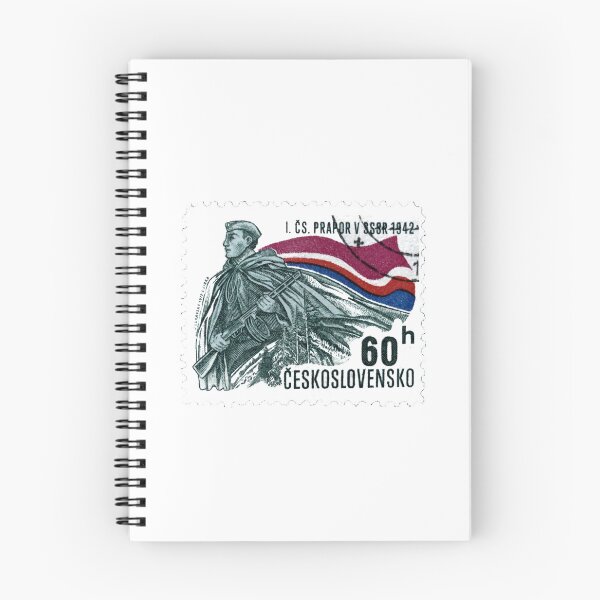 Item preview, Czech Republic Soldier Flag Vintage Postage Stamp designed and sold by red-amber65.
