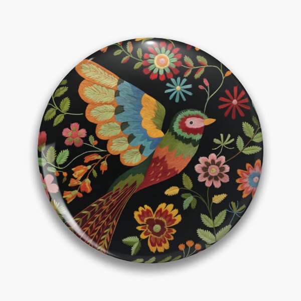 Item preview, Mexican Embroidery Pattern Art Birds Flowers designed and sold by xiao xuans.