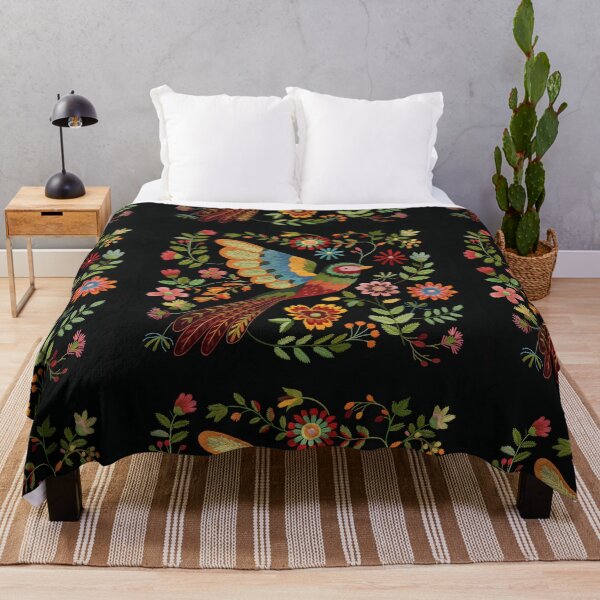 Item preview, Mexican Embroidery Pattern Art Birds Flowers designed and sold by xiao xuans.