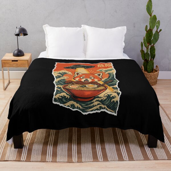 Item preview, UFO Ramen Red Panda Surreal Food Illustration designed and sold by JEFDodsonArt.