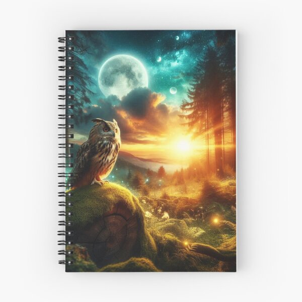 Item preview, Cosmic Forest Owl – Mystical Guardian designed and sold by Dogandesighn.