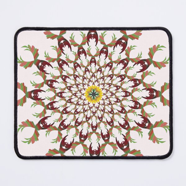 Item preview, Sacred Heart Crimson Emerald Mandala designed and sold by OIL Pattern Design .