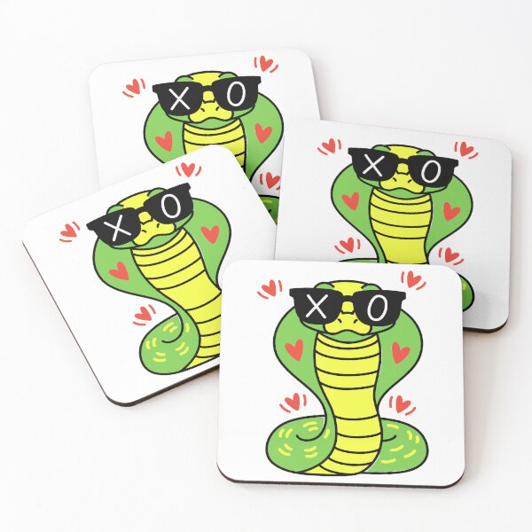 Item preview, Eyes Cobra xo xo Cute Kawaii Snake with Sunglasses designed and sold by graphixpolash.