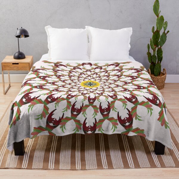 Item preview, Sacred Heart Crimson Emerald Mandala designed and sold by OIL Pattern Design .