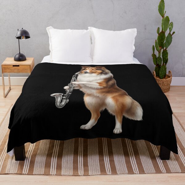 Item preview, Shetland Sheepdog Playing Bass Clarinet Player Bass Clarinetist Dog Lover designed and sold by TerryConnells.