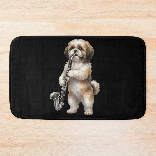 Item preview, Shih Tzu Playing Bass Clarinet Player Bass Clarinetist Dog Lover designed and sold by TerryConnells.
