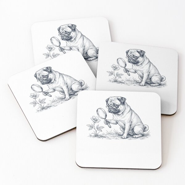 Item preview, Vintage Pug Botanist Flower Dog Mom Dad designed and sold by DoodleTortle.