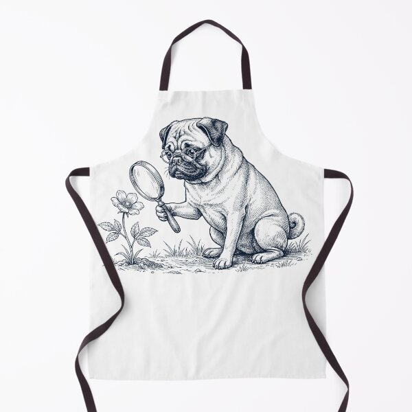 Item preview, Vintage Pug Botanist Flower Dog Mom Dad designed and sold by DoodleTortle.