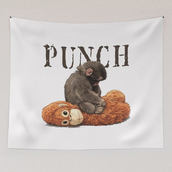 Item preview, Monkey Punch Cozy Baby Monkey And Plush Toy Animal Lover Gift Cute Viral designed and sold by gustavbellocci.