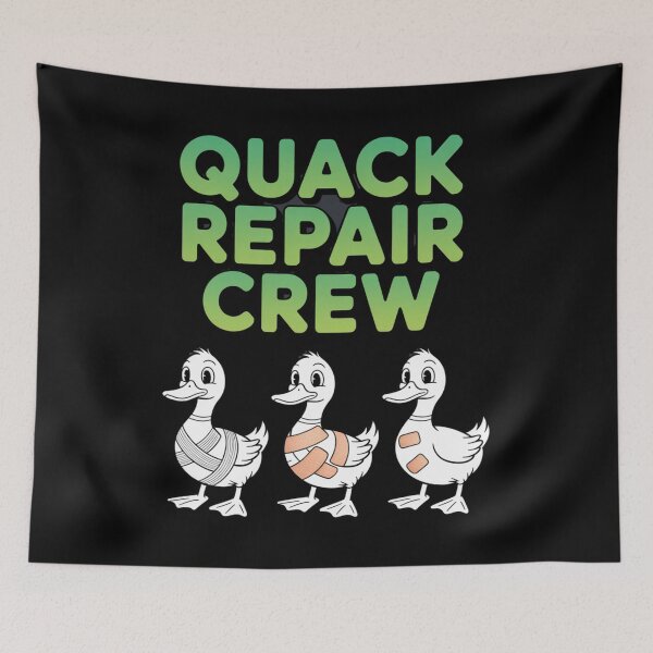 Item preview, Quack Tape  - repair-tape - field repair humor - temporary fix club - patch notes humor - hotfix engineer joke - maintenance crew - workshop life funny - overlanding repair - maker space  designed and sold by JansenGS.