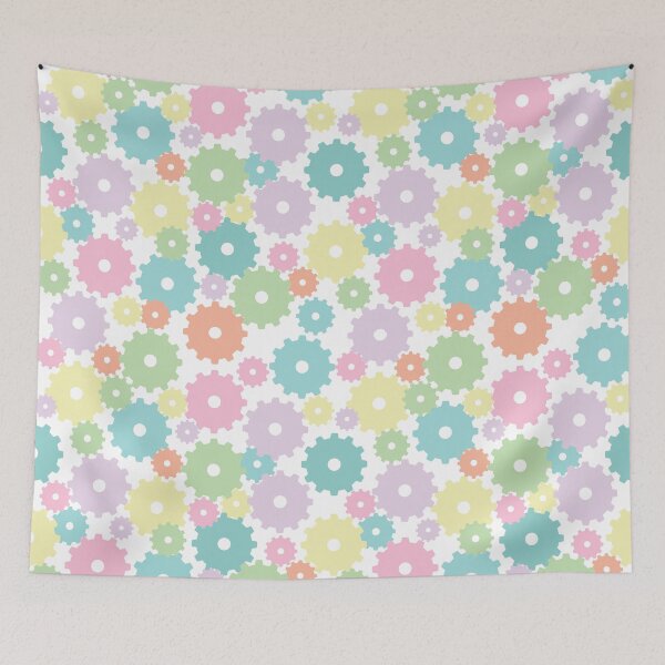 Item preview, Pastel Gear Seamless Pattern designed and sold by PowerAntShop.