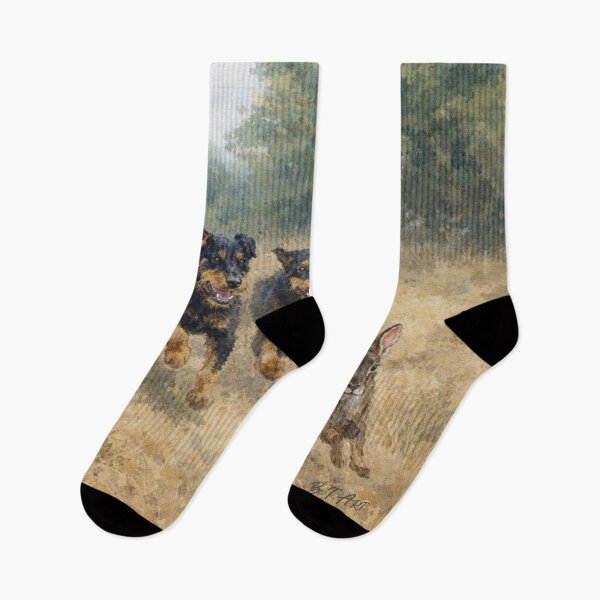 Item preview, Chasing the Wind – Jagdterriers  designed and sold by TammyHunterArt.