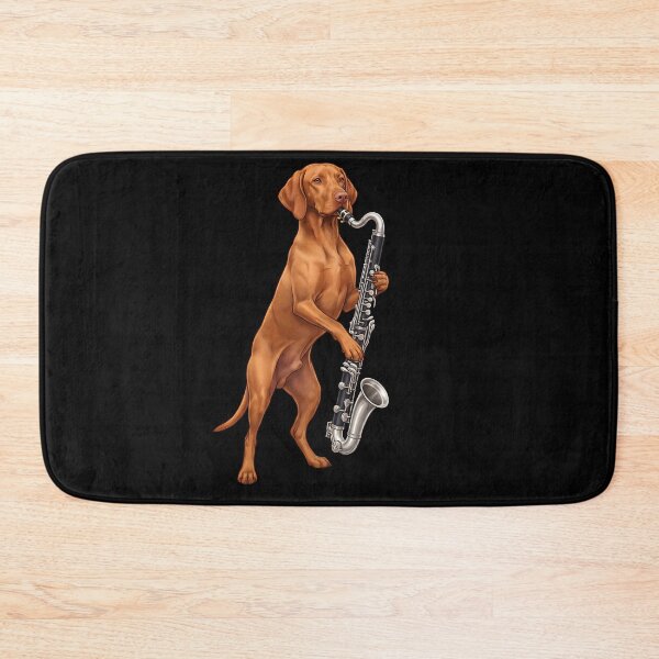 Item preview, Vizsla Playing Bass Clarinet Player Bass Clarinetist Dog Lover designed and sold by TerryConnells.