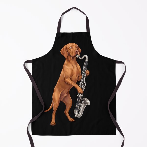 Item preview, Vizsla Playing Bass Clarinet Player Bass Clarinetist Dog Lover designed and sold by TerryConnells.
