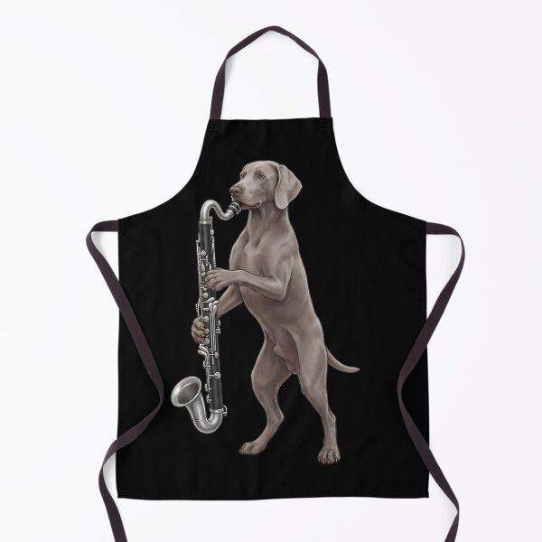 Item preview, Weimaraner Playing Bass Clarinet Player Bass Clarinetist Dog Lover designed and sold by TerryConnells.
