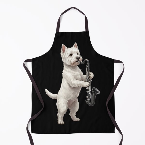 Item preview, West Highland White Terrier Playing Bass Clarinet Player Bass Clarinetist Dog Lover designed and sold by TerryConnells.