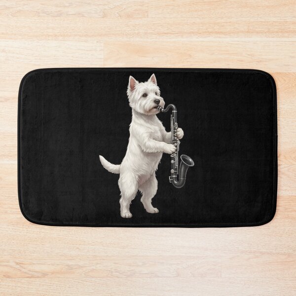 Item preview, West Highland White Terrier Playing Bass Clarinet Player Bass Clarinetist Dog Lover designed and sold by TerryConnells.