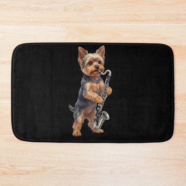 Item preview, Yorkshire Terrier Playing Bass Clarinet Player Bass Clarinetist Dog Lover designed and sold by TerryConnells.