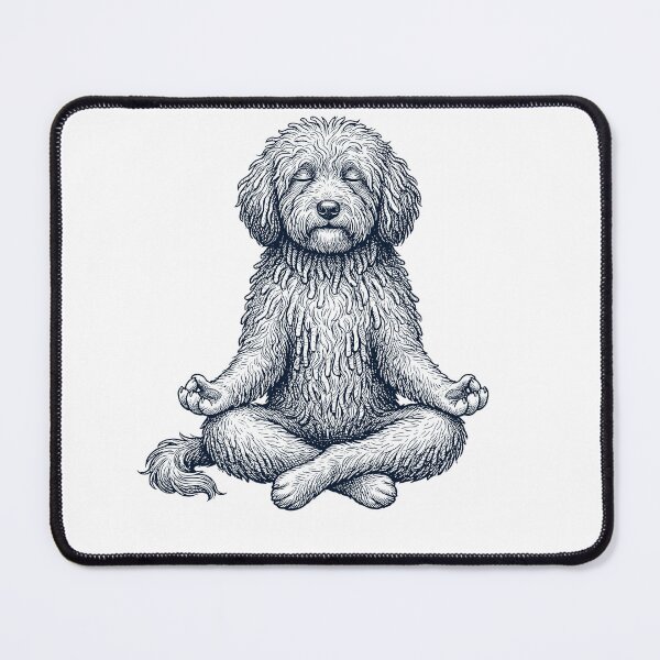 Item preview, Vintage Puli Yoga Lotus Meditation Dog Lover designed and sold by DoodleTortle.