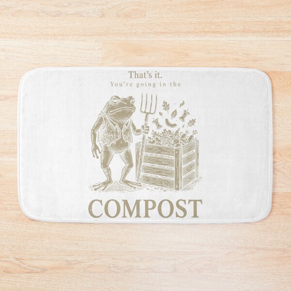 Item preview, You’re Going In The Compost Funny Gardening Frog Design designed and sold by kiralynstration.
