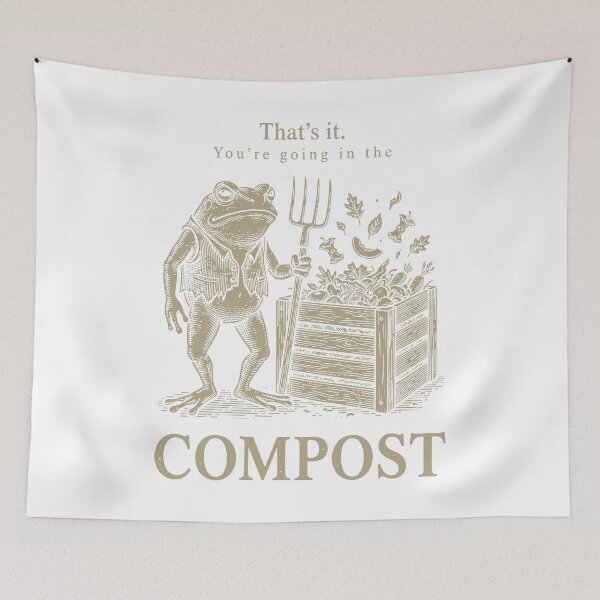 Item preview, You’re Going In The Compost Funny Gardening Frog Design designed and sold by kiralynstration.